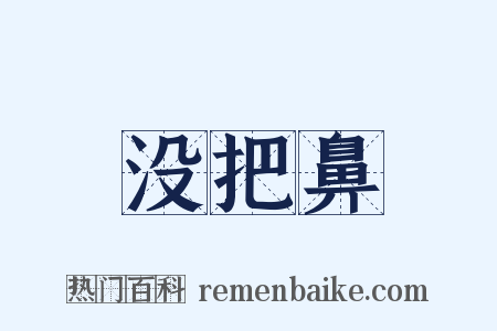 没把鼻是什么意思的图片